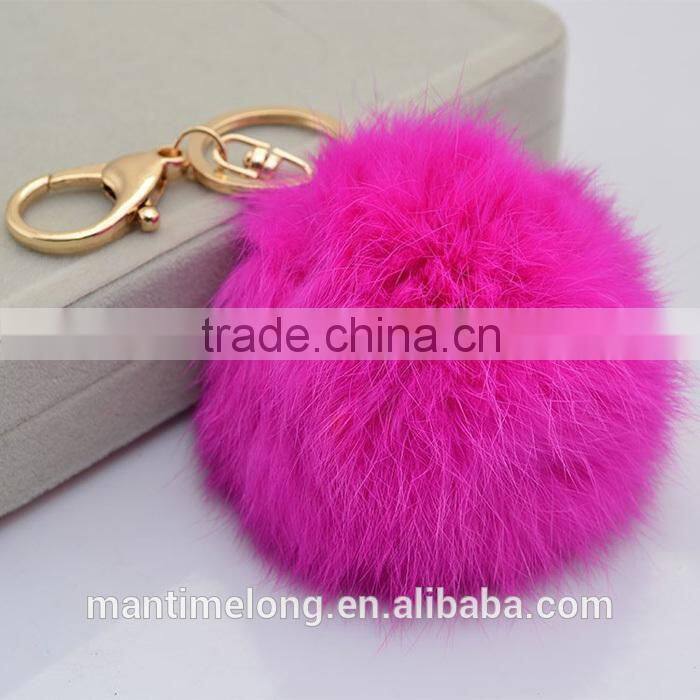 rabbit fur ball keychain rabbit tail keychain rabbit fur key chain
