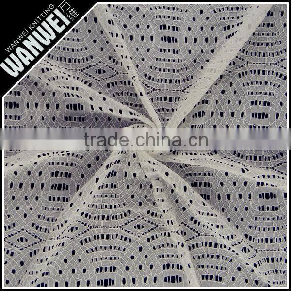 circle style nylon viscose rayarn lace cotton fabric wholsale for dress skirts