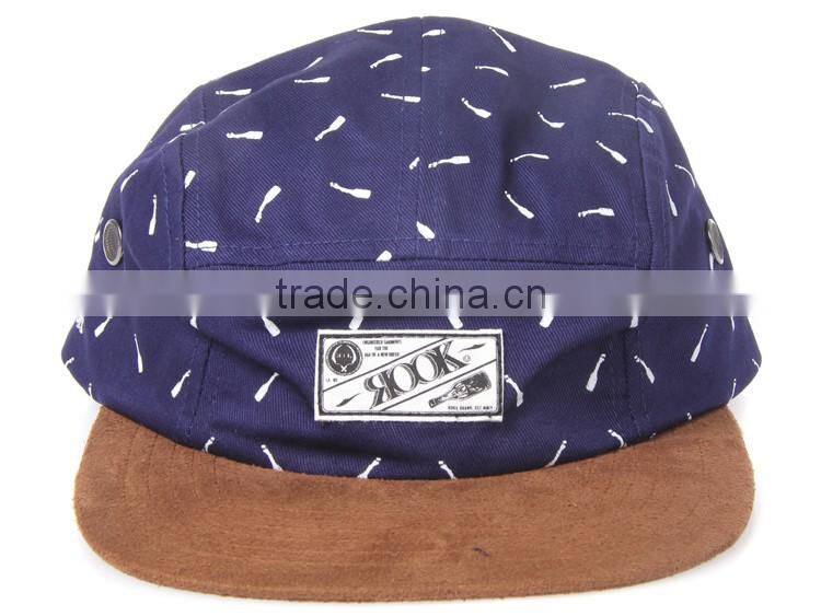 hot sell 5panel camper prinitng camper hats