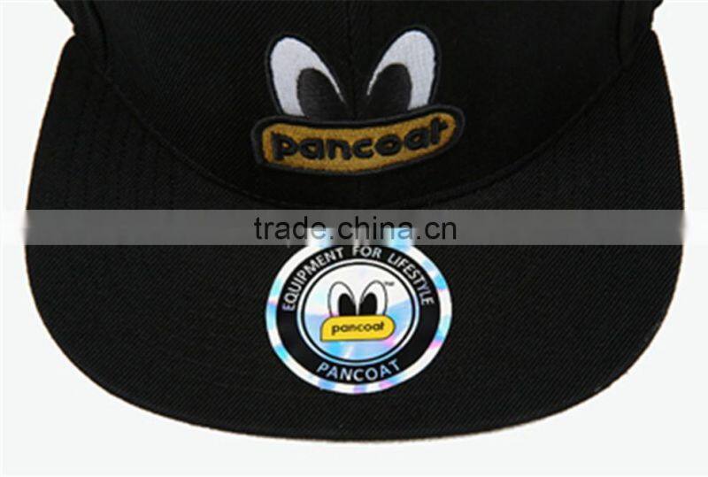 flat brim 100% cotton embroidery children hats