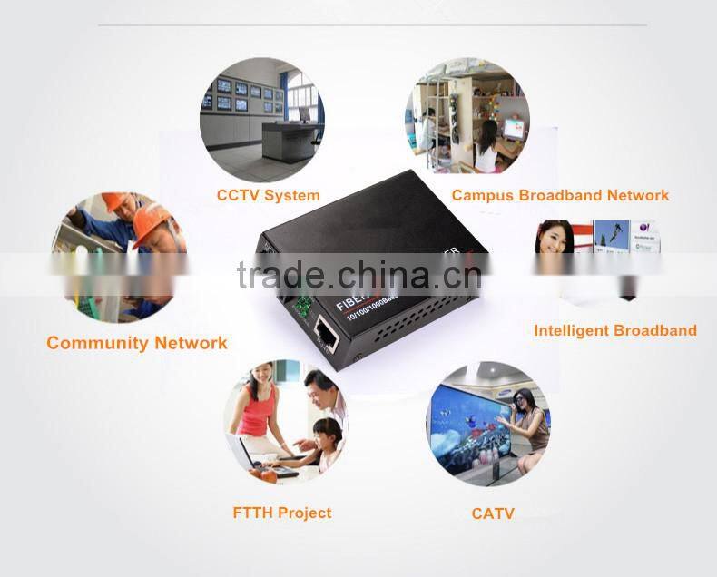 Atongda 10/100/1000Mbps 25km FC SC fiber optic to coaxial Converter