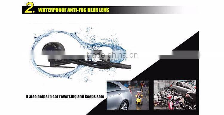 1080P Full HD 4.3 Inch Blue Screen Infrared Night Vision Dual Lens Visual Reversing Rearview Mirror Car DVR Camera Camcorder