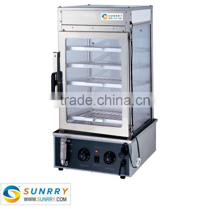 Steamer glass food display cabinets with full visual glass hot food display case (SUNRRY SY-WD500)