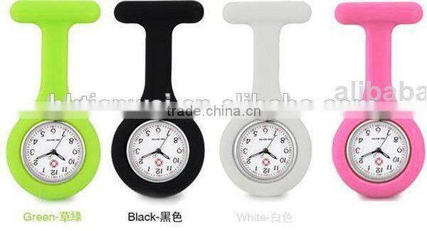 hot sale and fashion new silicone nurse watch with assorted colors fob price