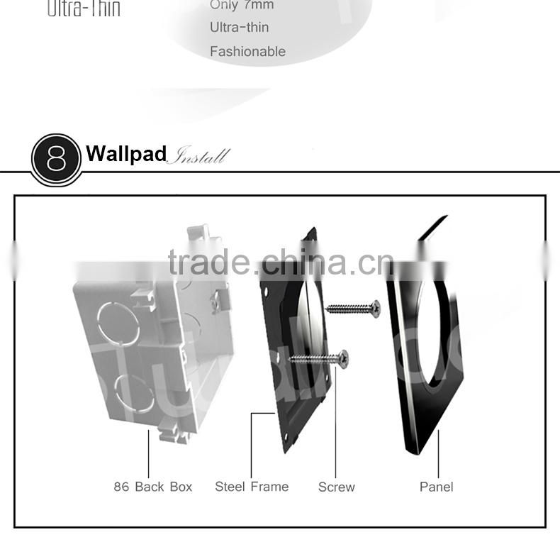 New Design Wallpad Black Waterproof Acrylic Glass 110~250V 1Gang Switch and Electric 3 Pin Austrilia Wall Socket