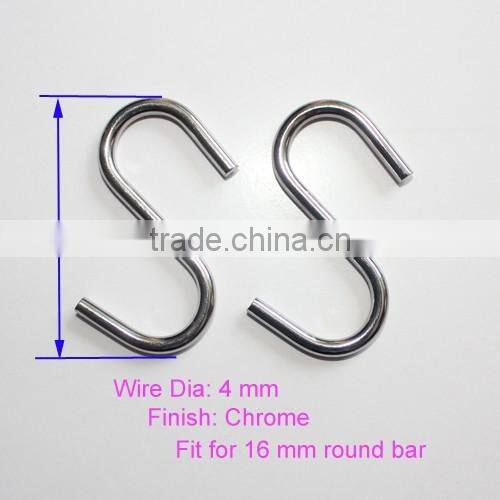 High quality stainless steel bulk S hook with different size / S shape hook for hanging / metal S hooks for hanging