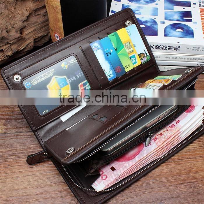 Business Wholesale Men Long Wallet Faux Leather Card Coin Hand Purse