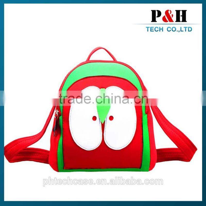 New designs neoprene novelty animal kids school bag