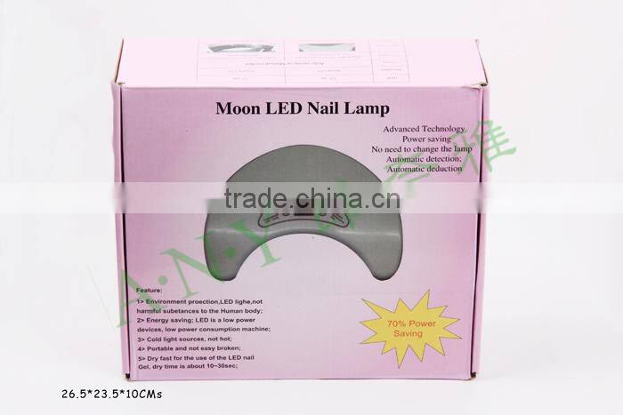Professional Salon Equipment Black Half Moon Gel Nail Curing Dryer Two Hands UV Lamp