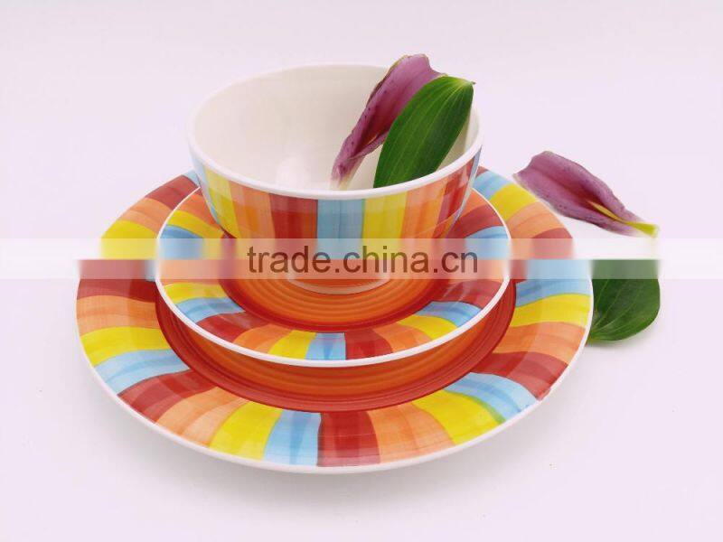 20pc stoneware dishwasher safe summer design hand painted dinnerset AB grade/2016 new design/ceramic mug