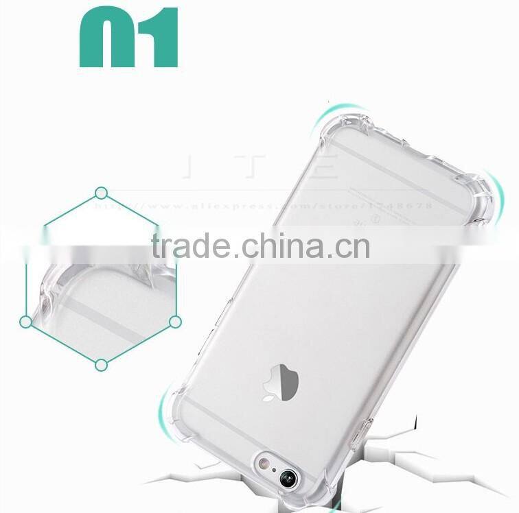 Transparent Clear TPU Silicon+Metal Kickstand Stand Case for iphone 6 plus/iphone 6/iphone SE/5S/4S