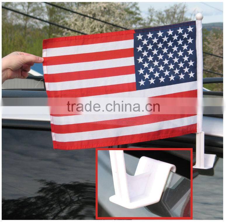 Different polyester decorative car national flags with pole