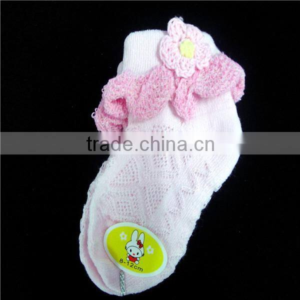 Hot selling fancy cotton baby girl socks spain