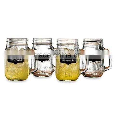 Colored 400ml Bulk Glass Mason Jars Drinking Glass For Wedding
