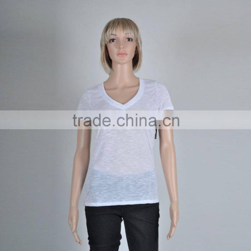 OEM Women blank short sleeve plain T shirt