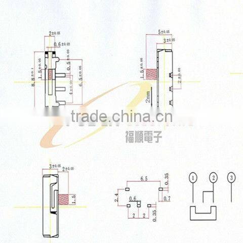 power slide switch/ wiring slide switch MK-12D17