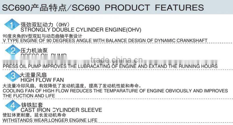 12.5kw v-Twin Cylinder, 4 stroke gasoline engine