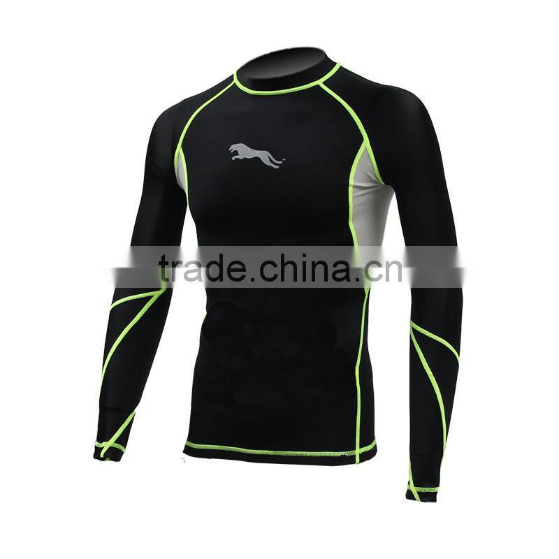 Lycra Custom Rash Guard neon color seam made in Guangdong China