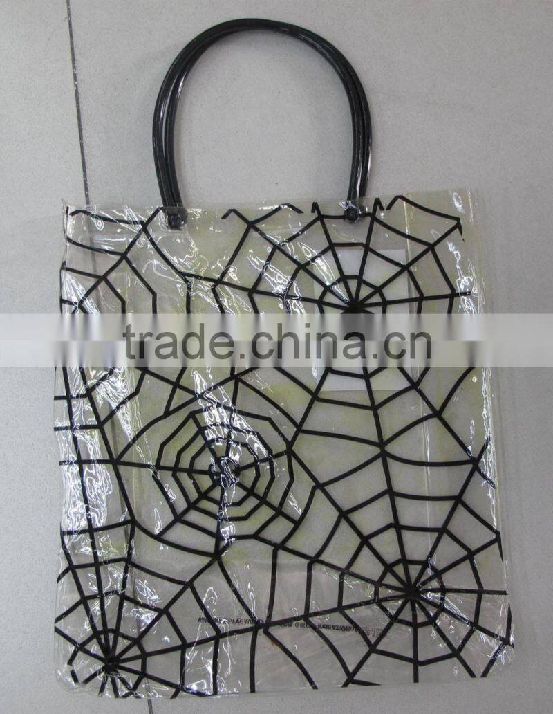 Halloween theme design PVC handle bag