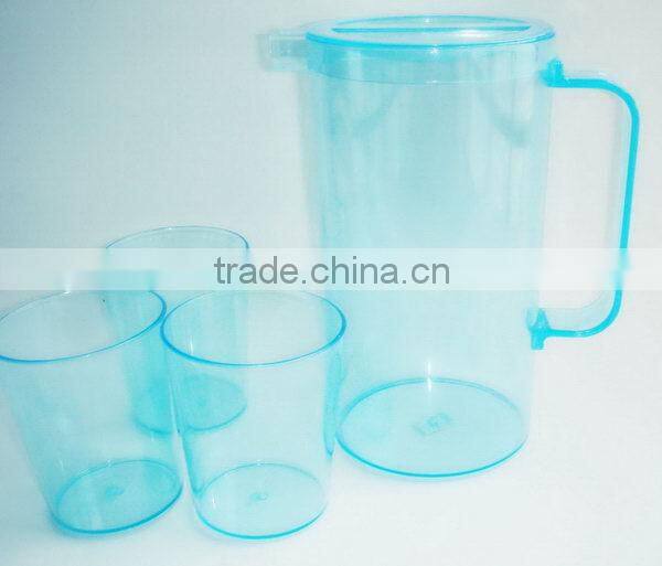 Quality unique household plastic pitcher cup set
