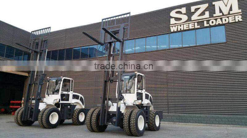 New Terrian Forklift SZM C6000 with 6000kg rated capacity with hydraulic transmission
