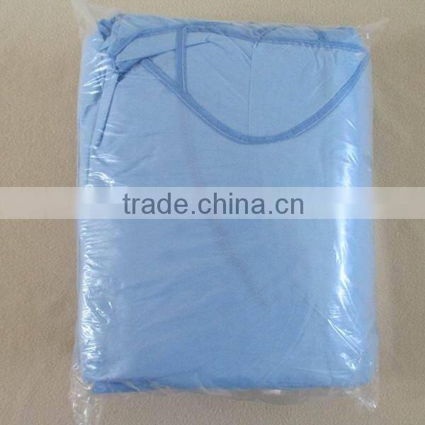 2015 new impervious gowns medical disposable products surgical gown non woven gown