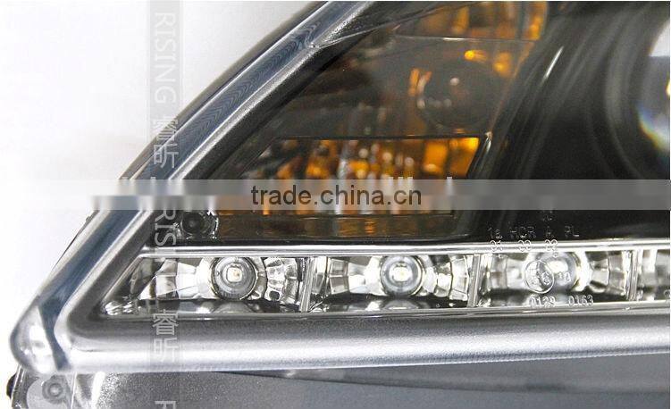 Fox modified headlamps assembly line LED day lights double xenon lamp light lens headlight