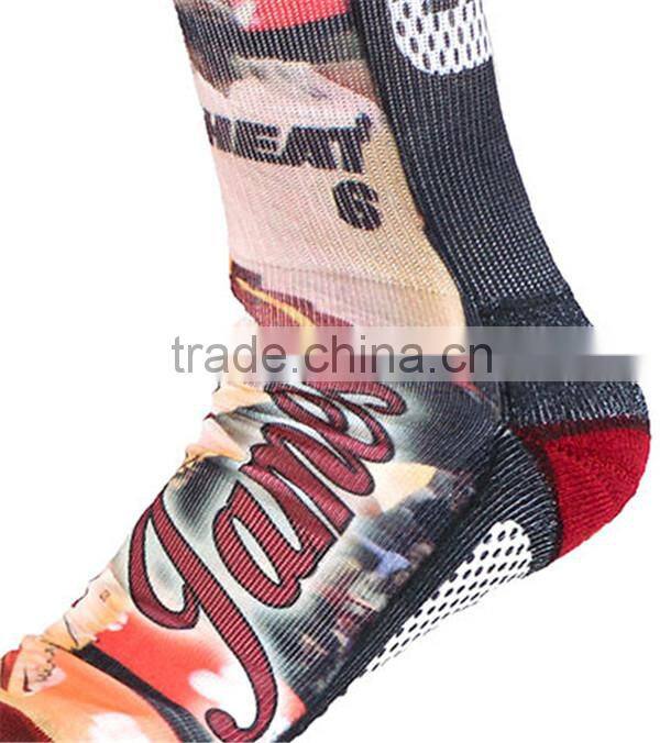 high quality colorful oem logo men custom wholesale sublimated Socks