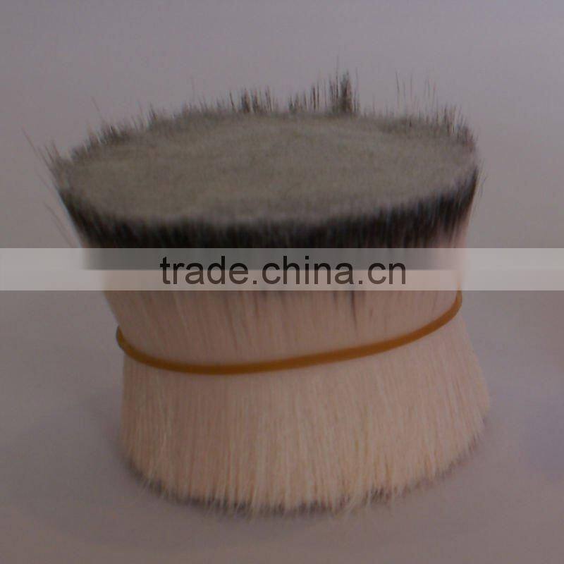 synthetic hair of different colors,used for makeup brushes