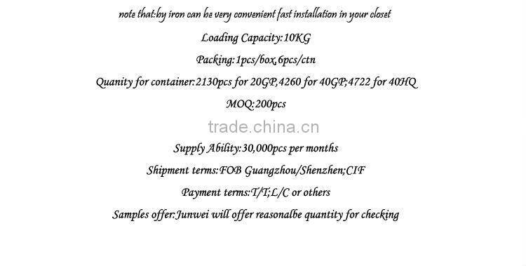 Aluminum wardrobe hanging rail