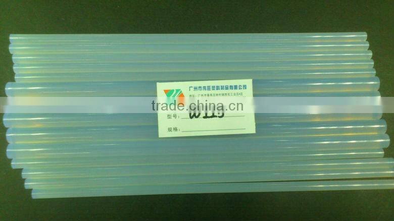 W115 clear hot melt glue stick 11mm for packing