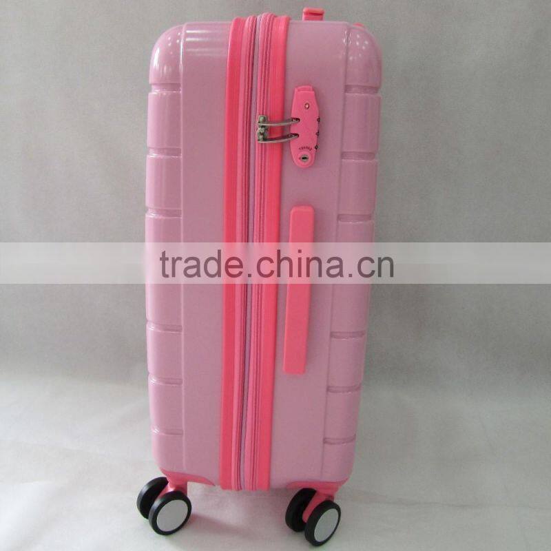 Frosted Curve-shape ABS+PC fashion trolley luggage set