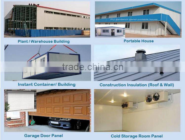 eps sandwich panel for prefab house,polyurethane sandwich panel, Heat presevation pu sandwich panel