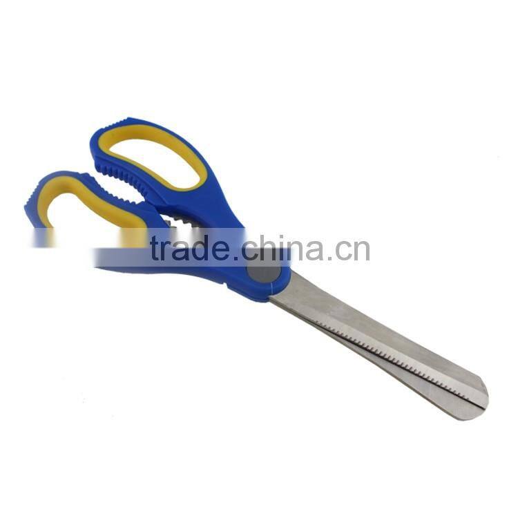 Kowin 9.25 inch Stainless Steel multipurposed kitchen scissos with yellow and blue plastic handle