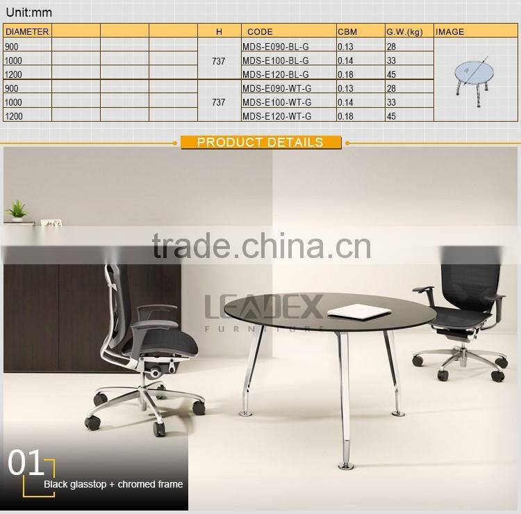Factory price metal base MDF desktop circular office desk