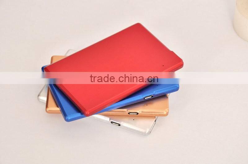 OEM/ODM 2600mah ultra slim power bank popular promotional gift 2016