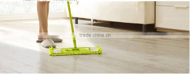 Chenille Flat Mop with Removable Mop-head, Foldable Chenille Mop