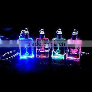 pure printed picture flash light crystal glass keychains with child for small gift (R-0840