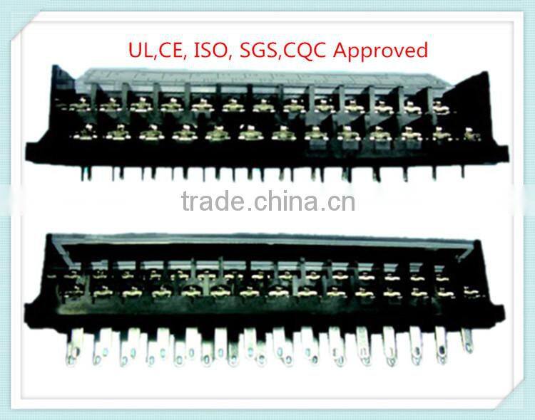 High and Low Double Row Barrier Terminal Block 20 pin Connector 2KDS 300V 10A 7.62mm Pitch