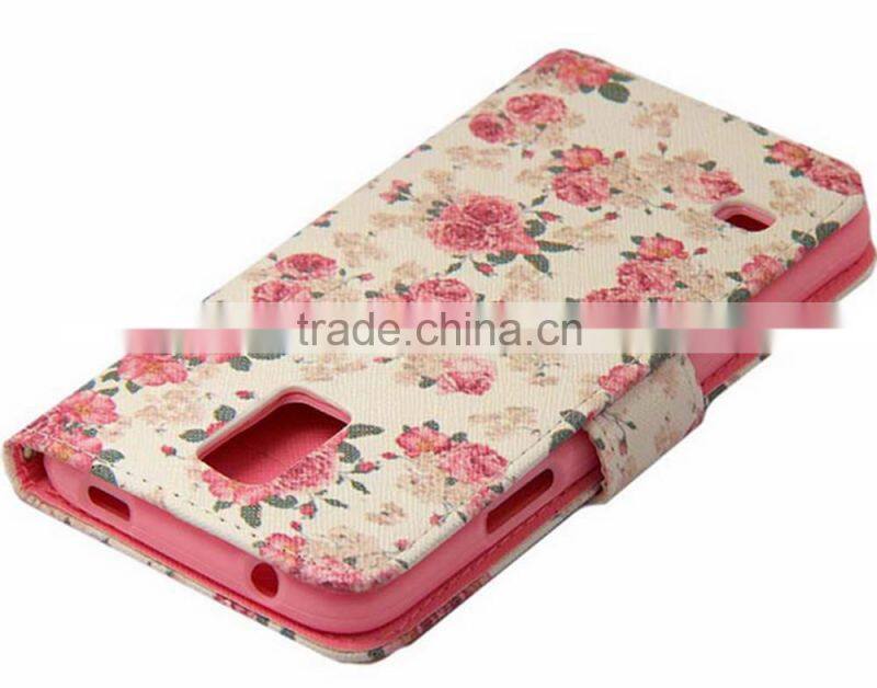 Card Slot For galaxy s7 Flip Stand Wallet Case Cover Floral Leather Printed