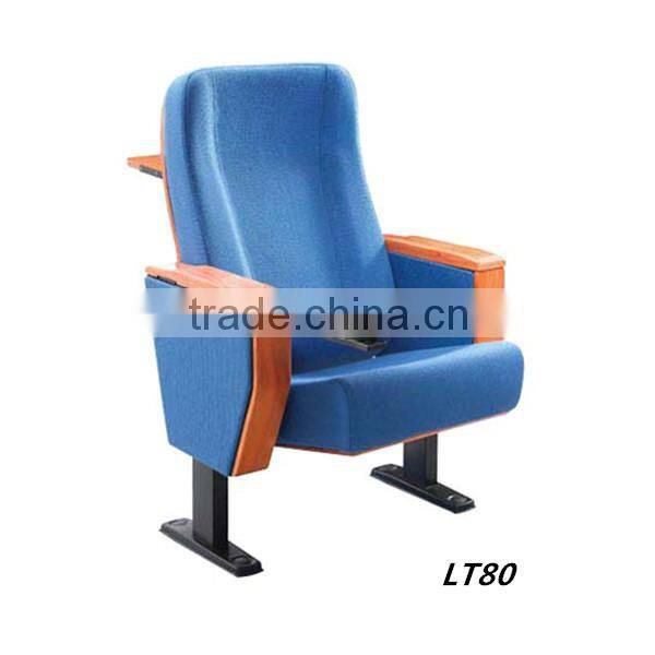 Theater chair furniture Wholesale folding chairs with writing pad Auditorium chair on sale LT80