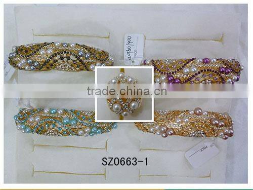 Wholesale moroccan jewelry murano glass bracelet rigid bracelets with strass
