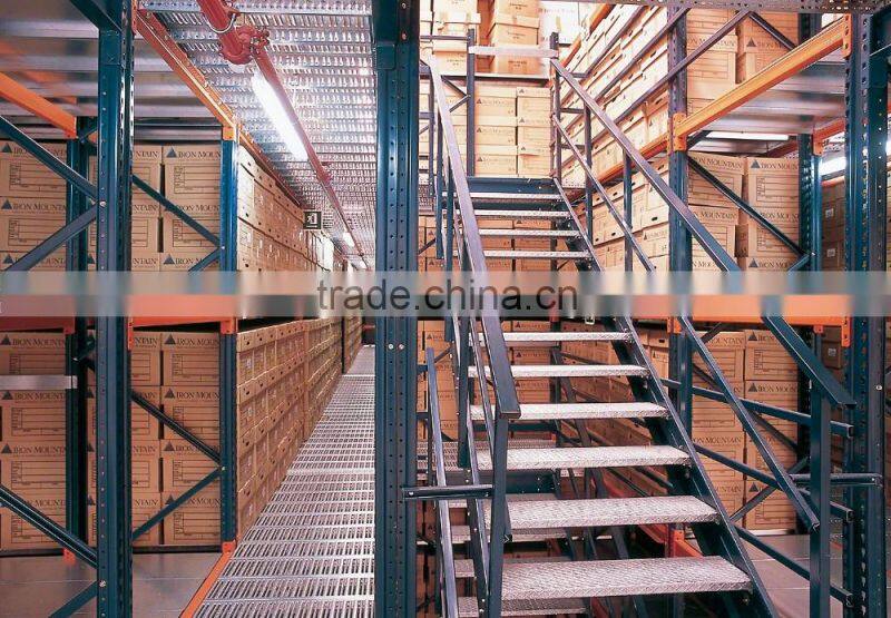 multi tire warehouse storage mezzanine rack platform system