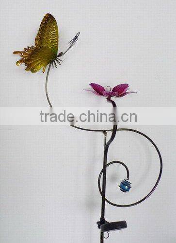 metal butterfly solar light garden