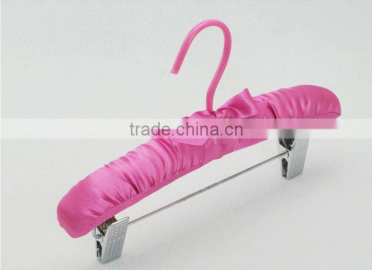 Candy Color Satin Padded Pants/Skirt Hanger with Clips for Children