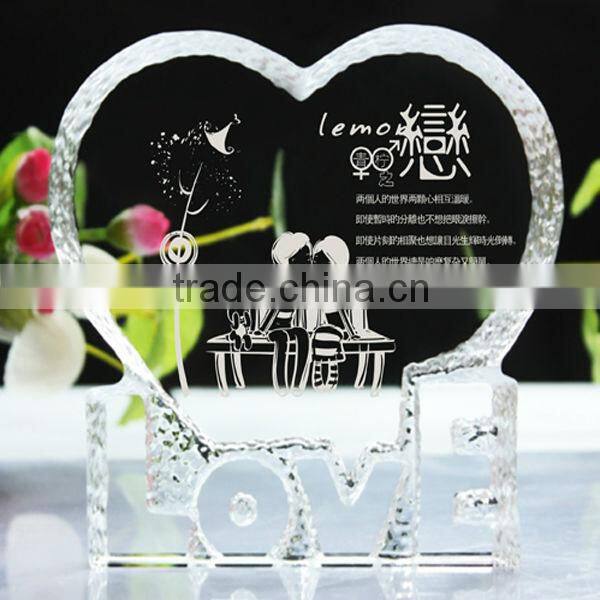 Beautiful design crystal heart gift