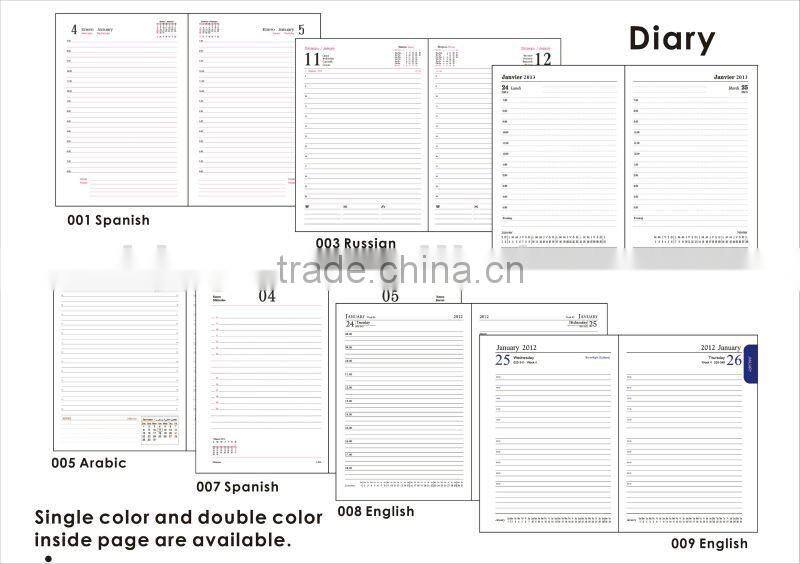 New Design Different Languages B5 PVC Cover Note Book/Agenda/Diary