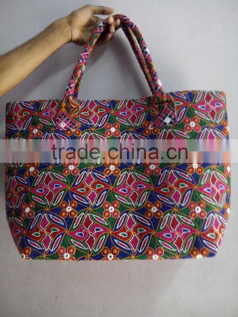 VINTAGE BANJARA BAG TRIBAL EMBROIDERY ETHNIC GYPSY HANDMADE SHOULDER BAG/India traditional Embroidery shopping Vintage Bag