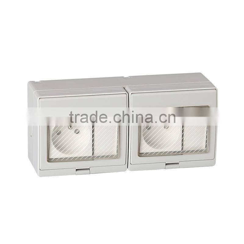 French multiple power wall switch and socket SP-2FRS