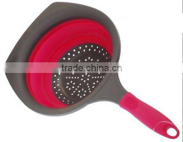 food grade FDA LFGB silicone kitchenware collapsible colander